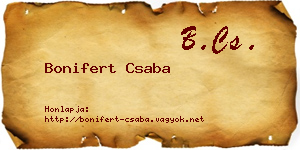 Bonifert Csaba névjegykártya