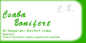 csaba bonifert business card